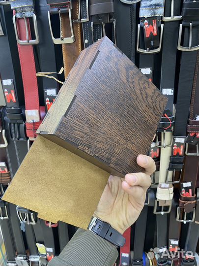 Коробка подарочная деревянная для ремня