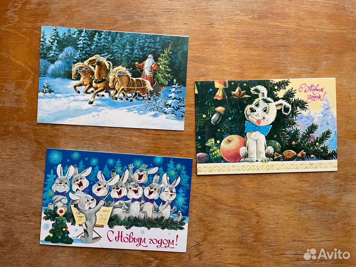 Набор новогодних открыток тематика СССР