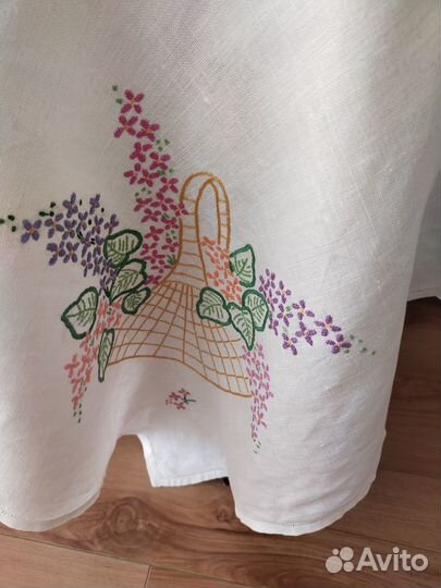 Льняная скатерть вышивка Германия