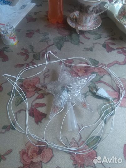 Елочные игрушки СССР и мигающая звезда