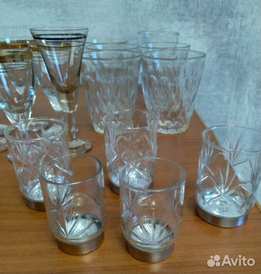 Рюмки, стопки, стаканы, вазы стекло СССР