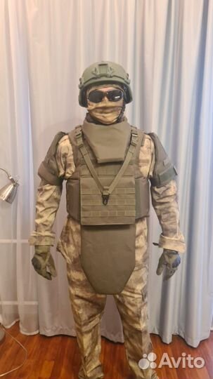 Бронежилет бр5 с защитой шеи, паха, боков