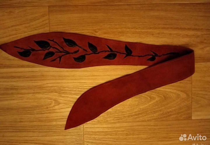 Пояс ремень замша