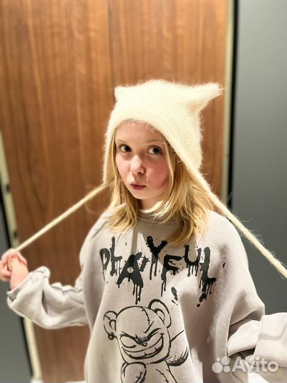 Шапка чепчик с ушками