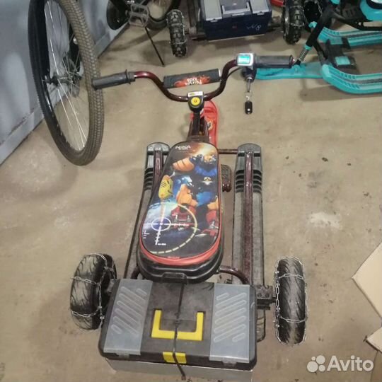 Электрический снегокат. Сани