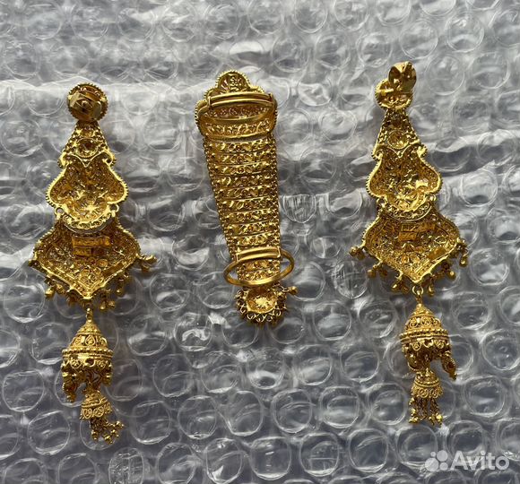 Серьги И кольцо золото 916 пробы