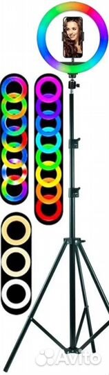 Новая кольцевая лампа со штативом 26 см