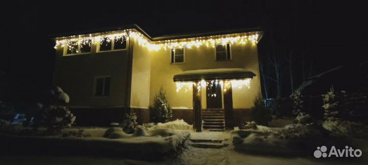 Украсим гирляндами дом, ёлку, магазин