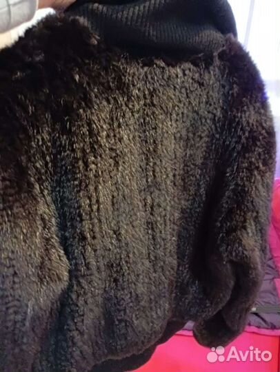 Полушубок из вязаной норки