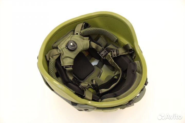 Шлем защитный зеленый бр1 с ушами