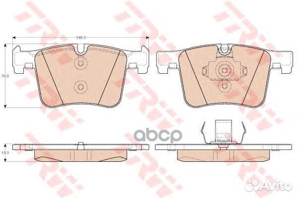 Колодки тормозные дисковые перед GDB1942 TRW