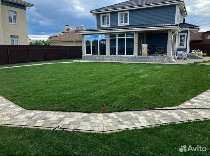 Рулонный газон от производителя. Укладка газона