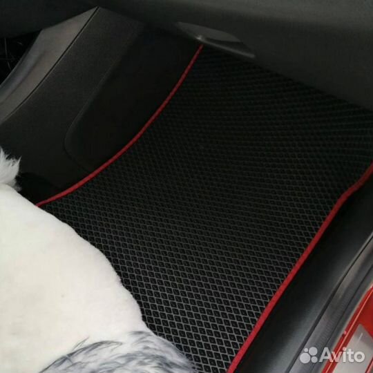 Коврики EVA 3Д на Веста 1 черный+черный