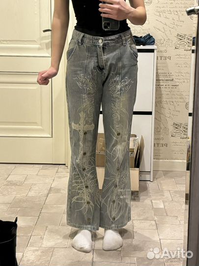 Джинсы клеш y2k