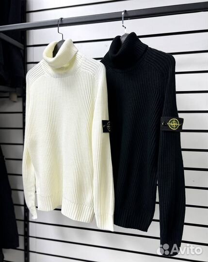 Свитер Stone Island черный M/L и белый