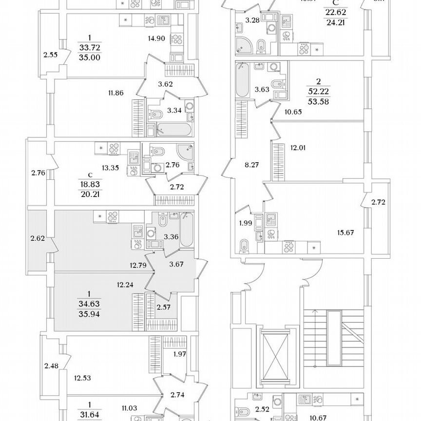 1-к. квартира, 35,9 м², 4/9 эт.