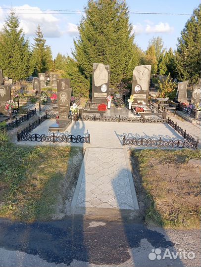 Благоустройство могил укладка плитки