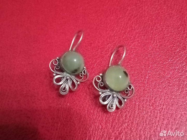 Серебряные серьги,кольца 875пробы.ссср