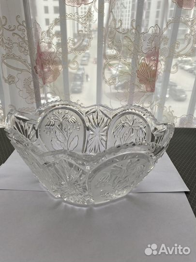 Ваза хрустальная СССР для конфет, фруктов