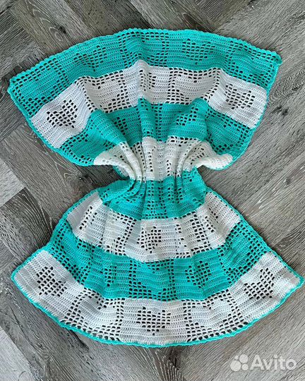 Плед детский вязаный ручная работа