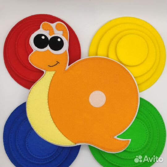 Дидактическая игра из фетра Улитка