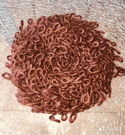 Шапка берет смешная лохматая на ребенка