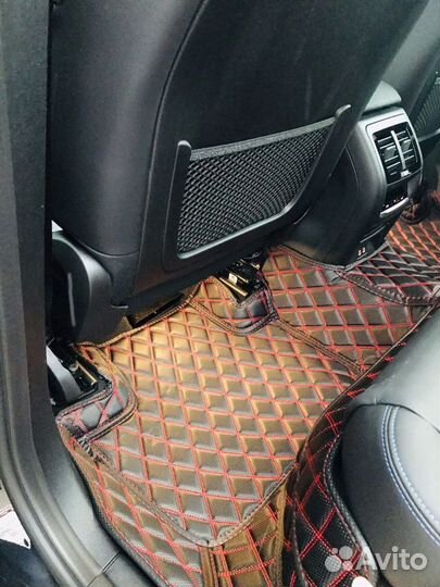 Авто коврики 5D с бортиками из экокожи