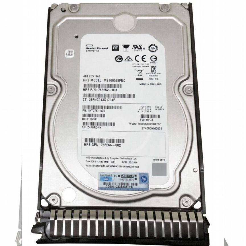 [765252-001] Жесткий Диск Hp 4tb Mb4000jefnc Sas 3,5 765252-001