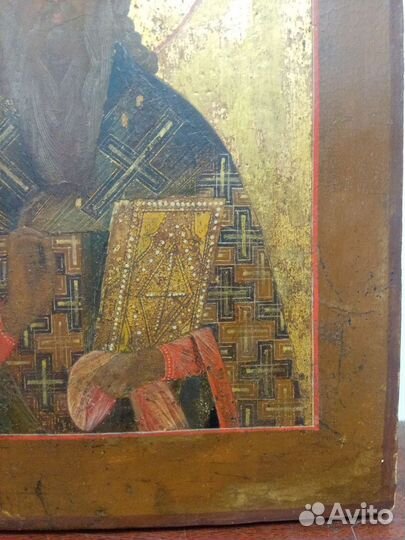 Икона Св. Муч. Антипий (Антипа) на золоте