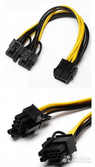 Переходник питания 8 пин. Кабель видеокарты