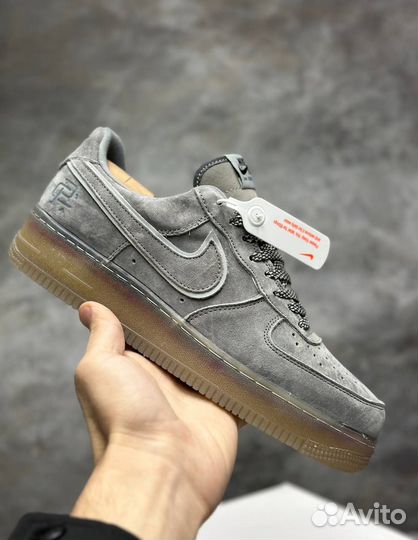 Кроссовки Nike Air Force 1 Grey С мехом