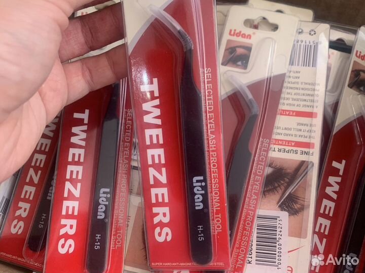 Пинцет для наращивания ресниц новый