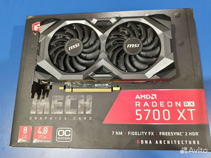 Видеокарта rx 5700xt msi mech