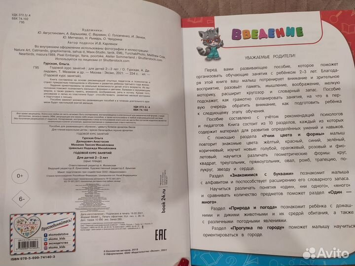 Годовой курс занятий 2-3 года