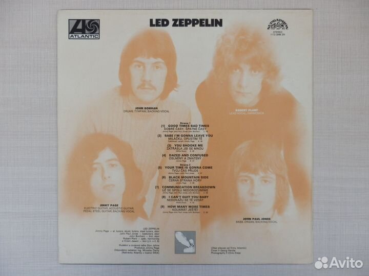 LP LED Zeppelin 1969 EX+/EX+, Supraphon, 1982