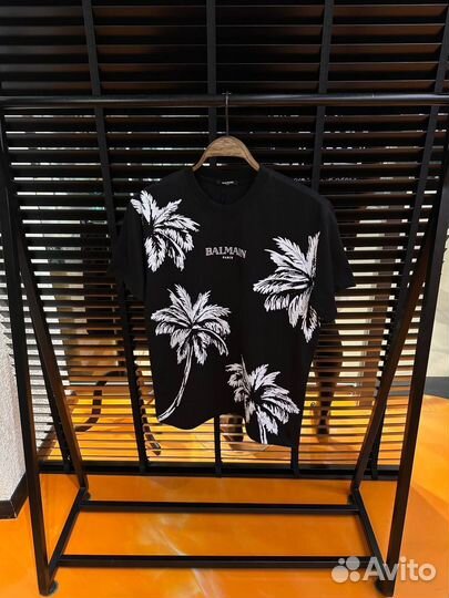 Черная футболка Balmain S M L XL XXL