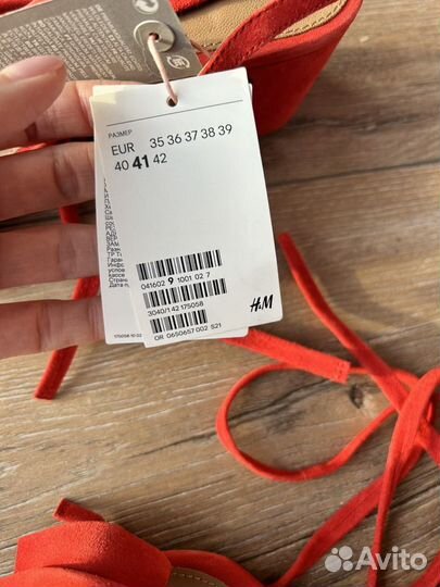 Новые Босоножки H&M натуральная замша 41 размер