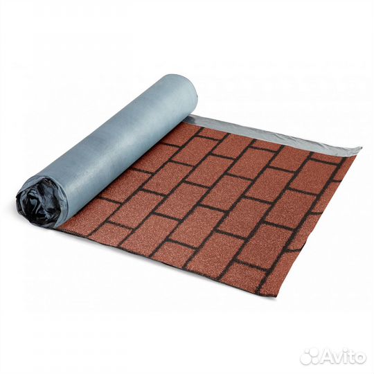 Рулонная черепица технониколь, Кирпичная кладка, 1х8м