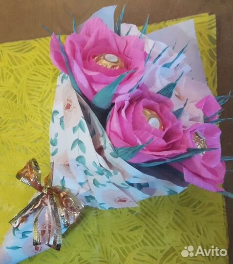 Цветы из гофрированной бумаги