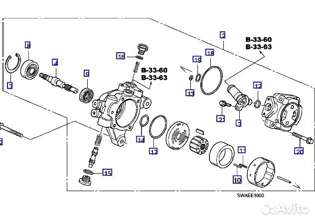 Насос гур Honda CR-V 3