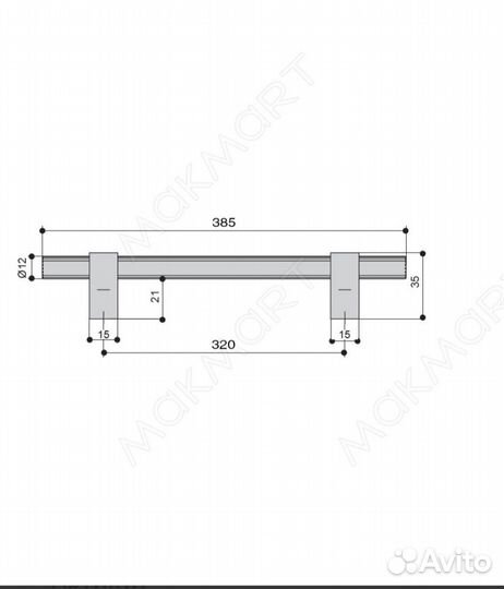 Ручка скоба мебельная