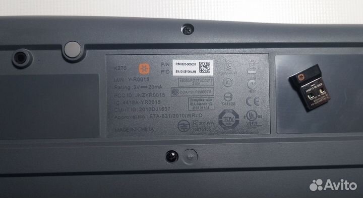 Комплект клавиатура и мышка Logitech K270 и M185