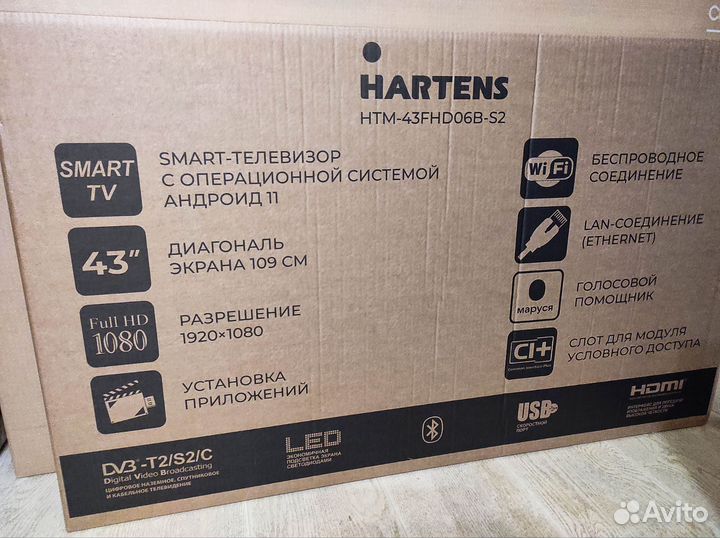 Телевизор Hartens HTM-43FHD06B-S2 43
