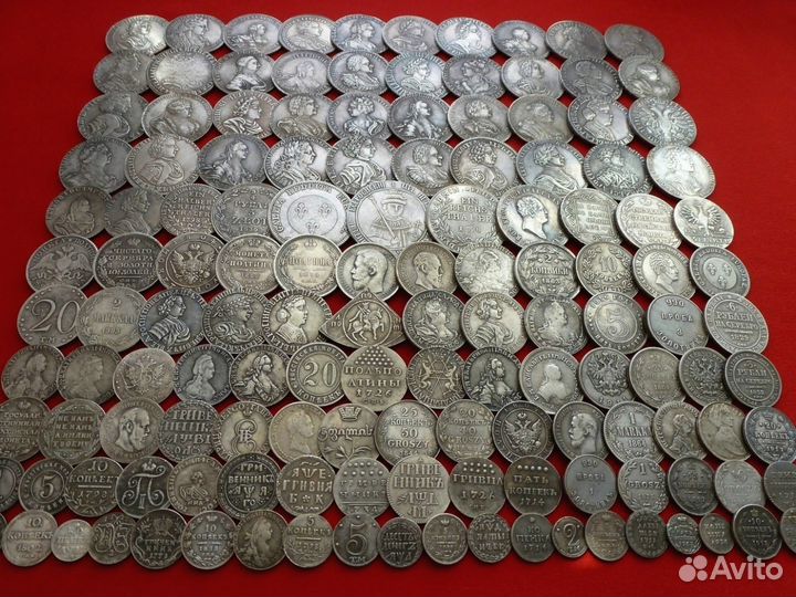 Коллекция 140 царских полтин Копии