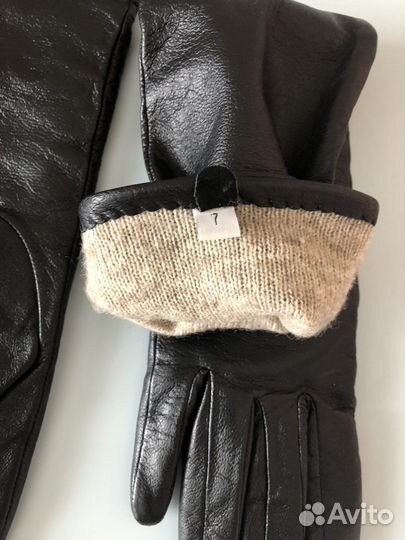 Перчатки женские кожаные