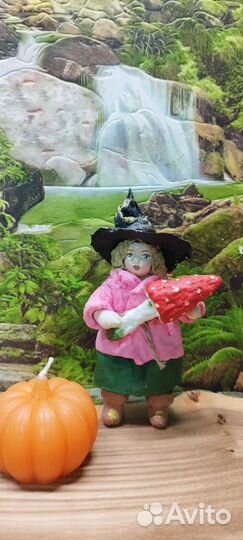 Маленькая ведьмочка Ватная игрушка