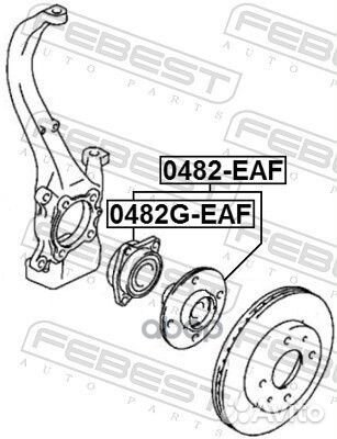 Ступица передняя 0482geaf Febest