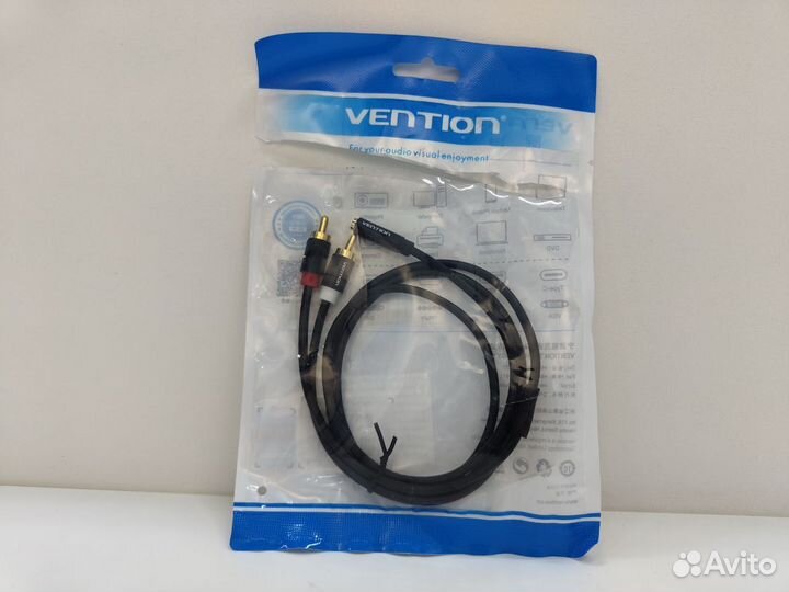 Кабель Jack (3.5mm) (F) - 2*RCA 1.0m #379412