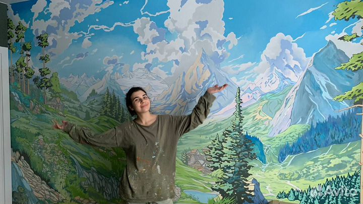 Роспись стен, картины на заказ