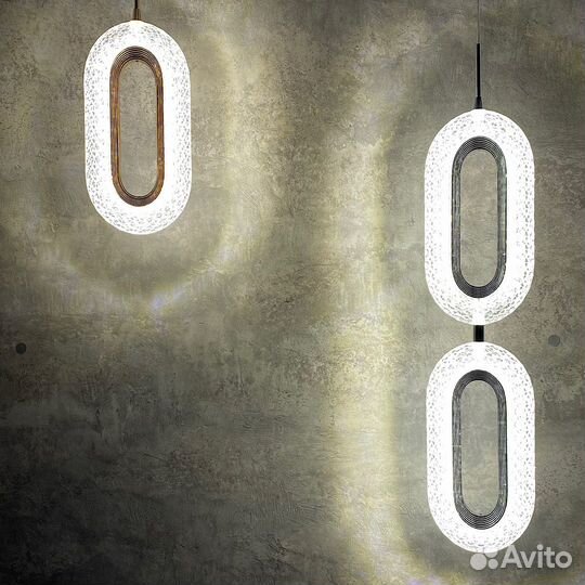 Подвесной светильник золото / хром новый